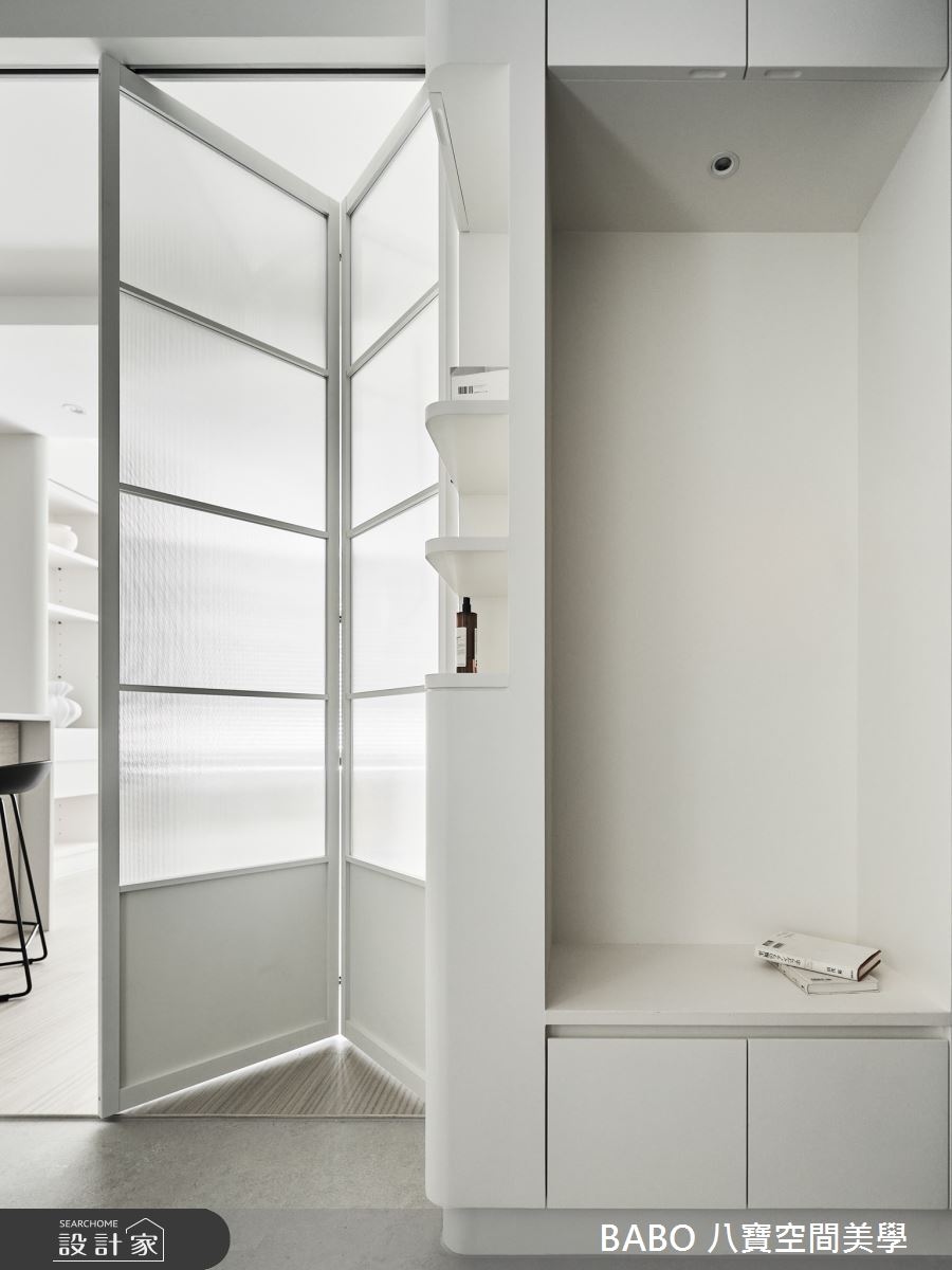32坪新成屋(5年以下)＿簡約風玄關案例圖片＿八寶空間美學＿八寶_一抹，白之3