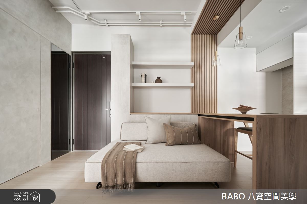 12坪新成屋(5年以下)＿日式無印風玄關客廳餐廳廚房案例圖片＿八寶空間美學＿八寶_無聲逸境之4