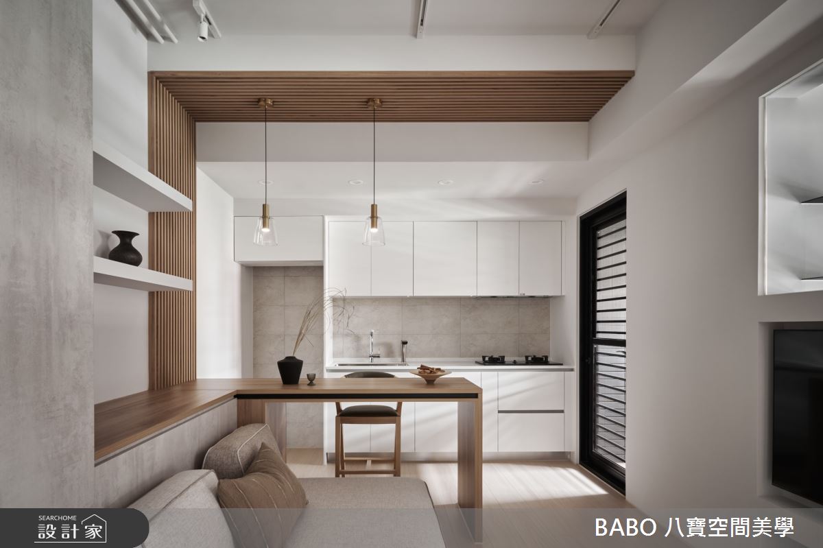 12坪新成屋(5年以下)＿日式無印風客廳餐廳廚房案例圖片＿八寶空間美學＿八寶_無聲逸境之6