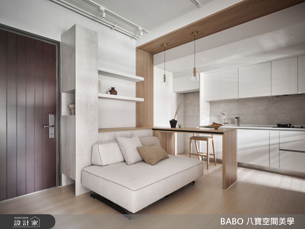 12坪新成屋(5年以下)＿日式無印風玄關客廳餐廳廚房案例圖片＿八寶空間美學＿八寶_無聲逸境之5