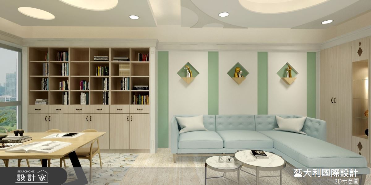 45坪預售屋＿混搭風客廳案例圖片＿藝大利國際設計＿藝大利_18之2