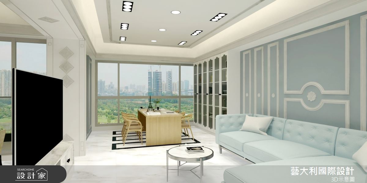 40坪預售屋＿新古典客廳書房案例圖片＿藝大利國際設計＿藝大利_28之3