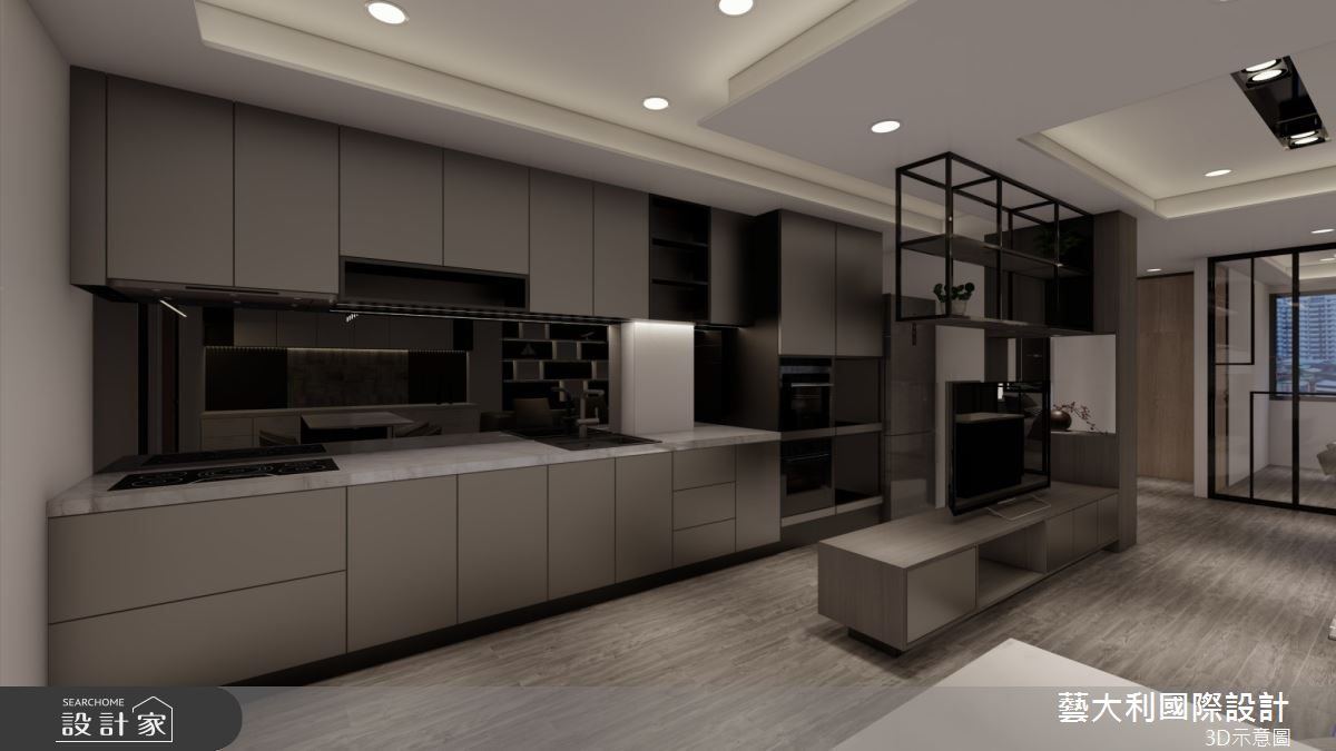 24坪老屋(41~50年)＿奢華風客廳廚房案例圖片＿藝大利國際設計＿藝大利_33之5