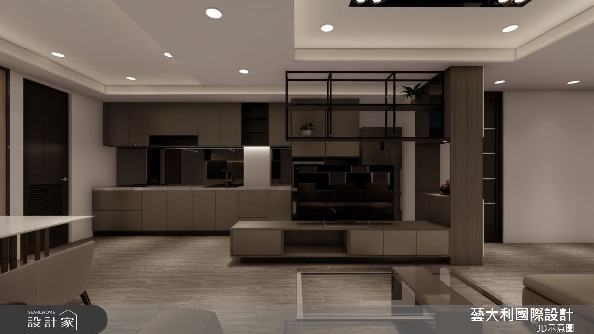 24坪老屋(41~50年)＿奢華風客廳廚房案例圖片＿藝大利國際設計＿藝大利_33之4