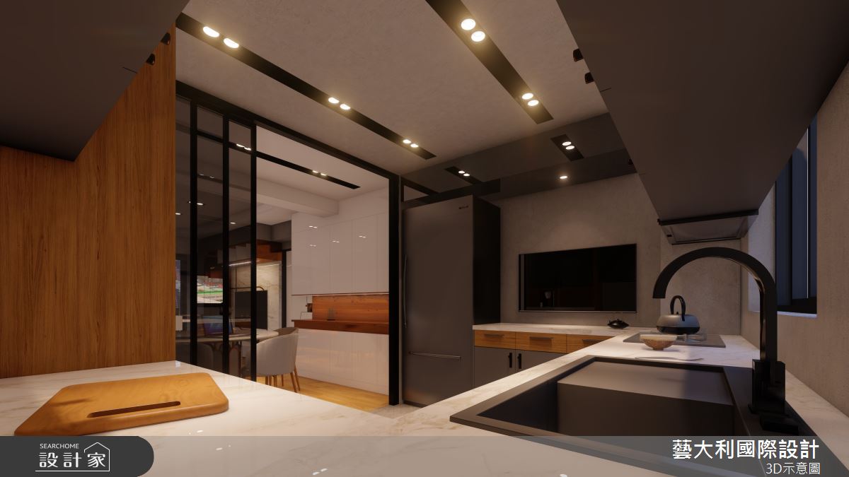 35坪老屋(31~40年)＿奢華風廚房案例圖片＿藝大利國際設計＿藝大利_36之10