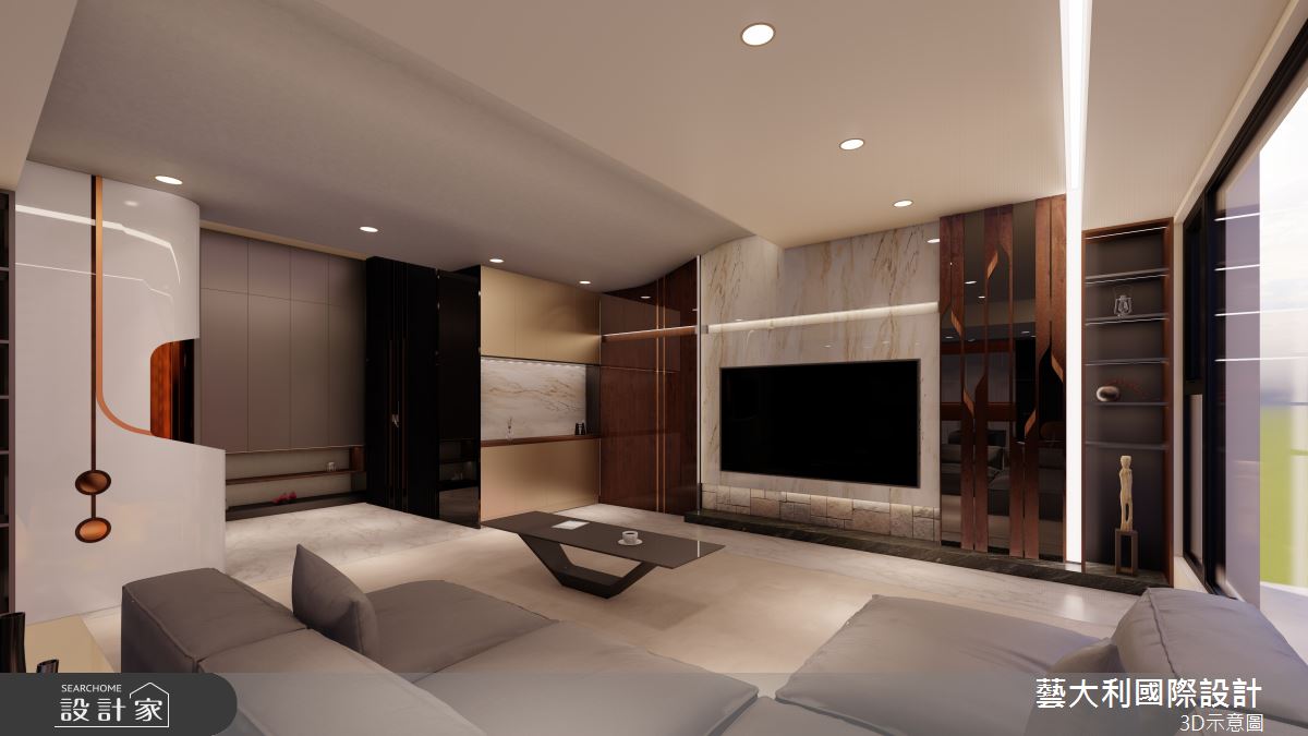 50坪毛胚屋＿奢華風客廳案例圖片＿藝大利國際設計＿藝大利_38之4