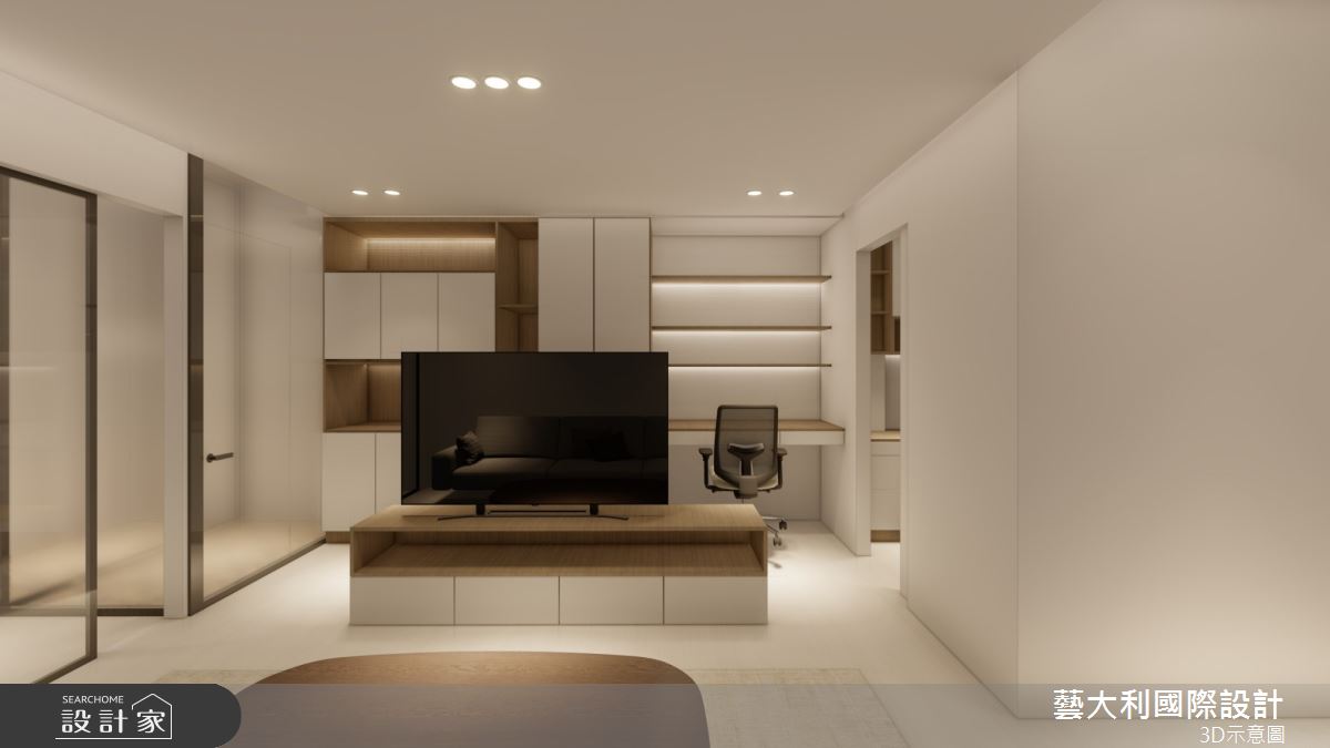 30坪老屋(41~50年)＿現代風客廳書房案例圖片＿藝大利國際設計＿藝大利_40之1