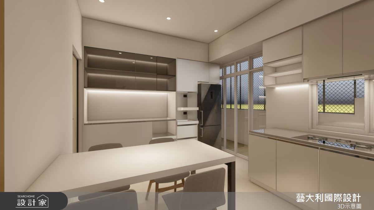 36坪老屋(41~50年)＿現代風餐廳廚房案例圖片＿藝大利國際設計＿藝大利_41之7