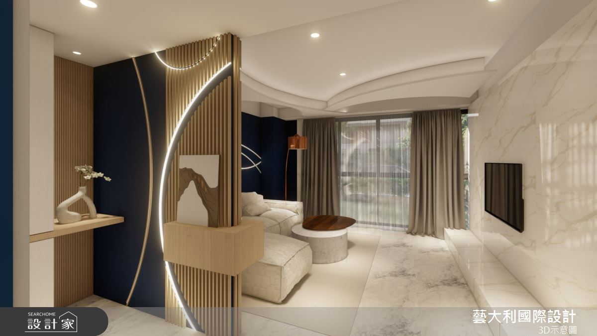 36坪老屋(31~40年)＿飯店風玄關客廳案例圖片＿藝大利國際設計＿藝大利_42之5