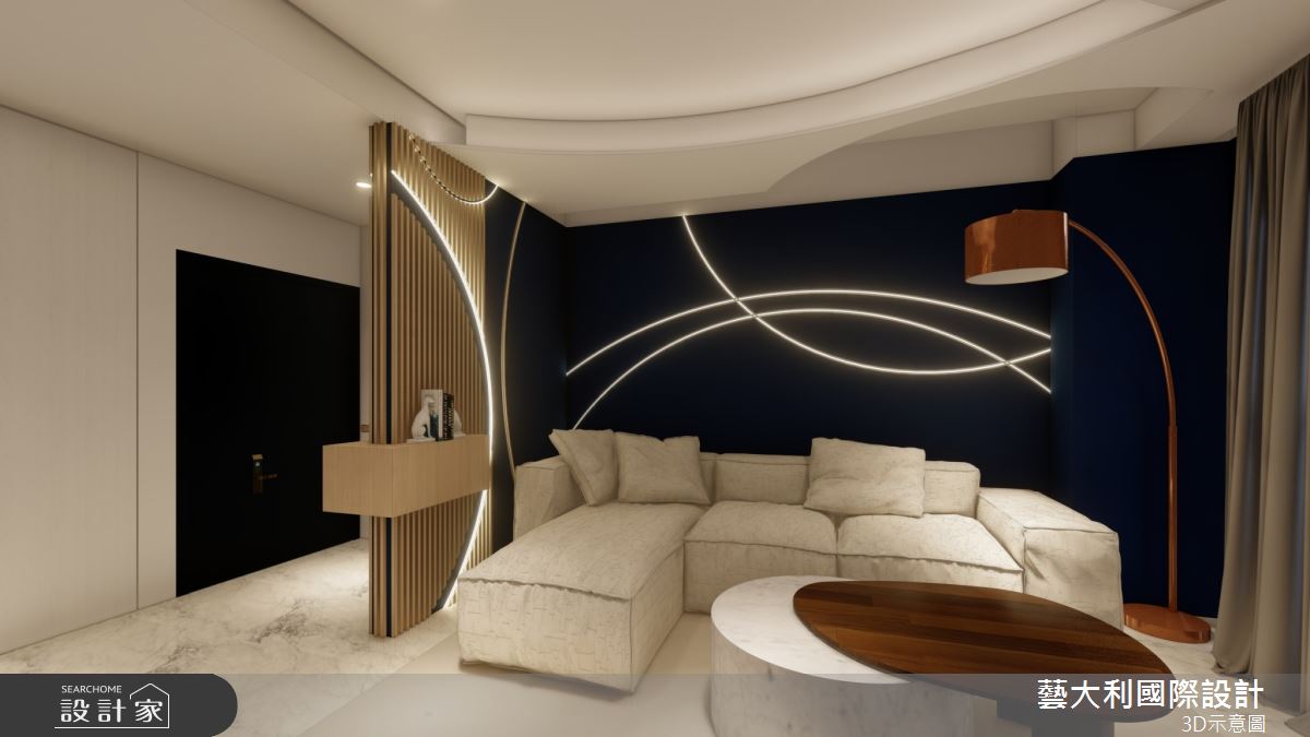 36坪老屋(31~40年)＿飯店風玄關客廳案例圖片＿藝大利國際設計＿藝大利_42之3