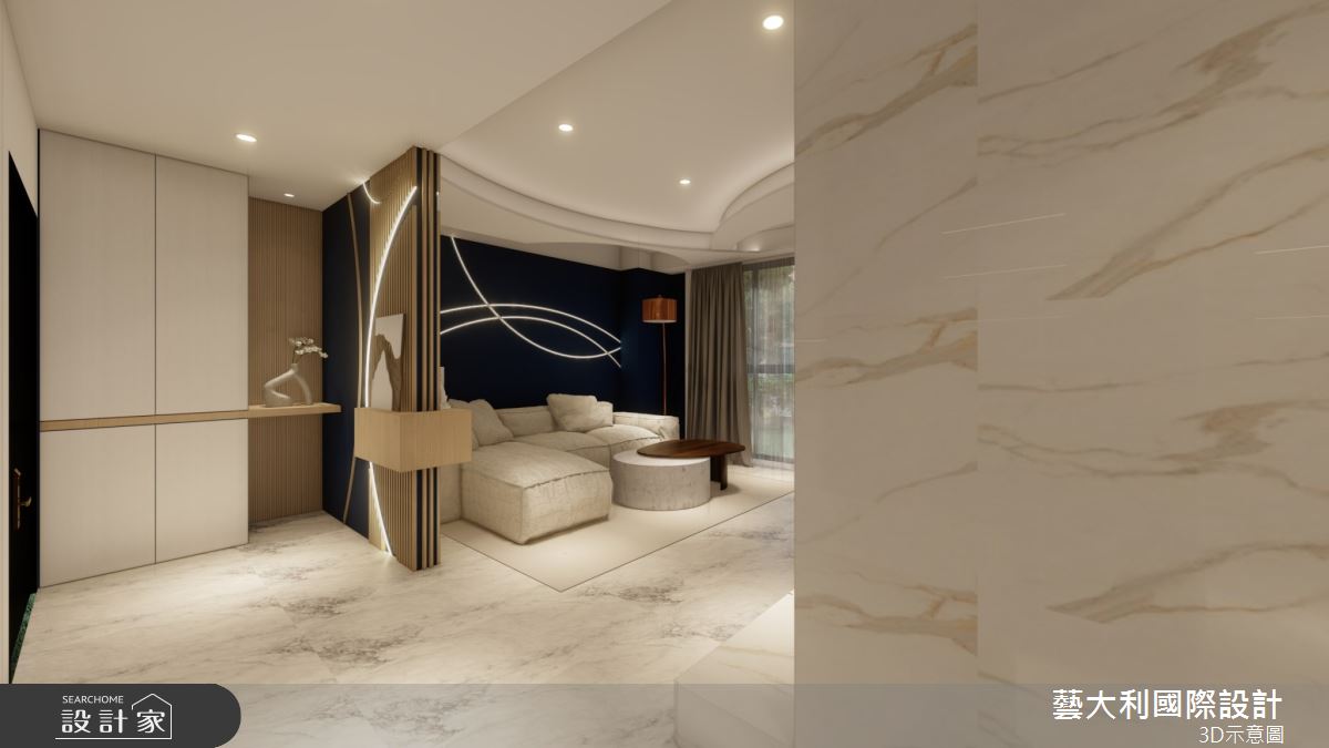 36坪老屋(31~40年)＿飯店風玄關客廳案例圖片＿藝大利國際設計＿藝大利_42之2