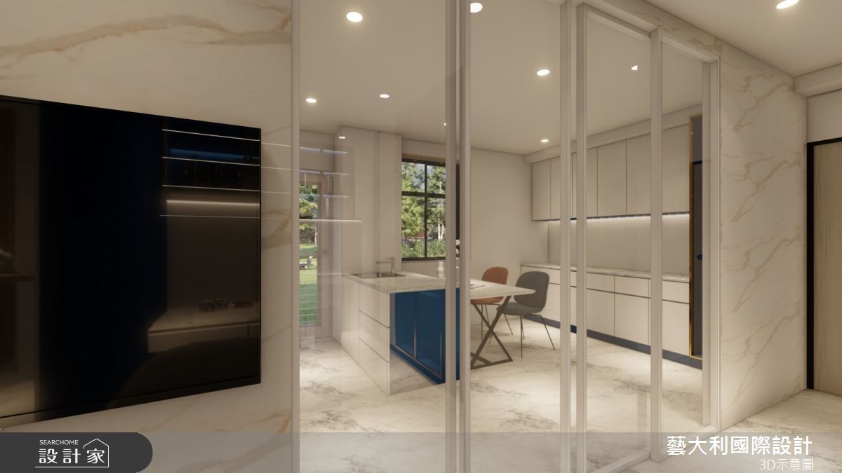 36坪老屋(31~40年)＿飯店風餐廳中島案例圖片＿藝大利國際設計＿藝大利_42之12