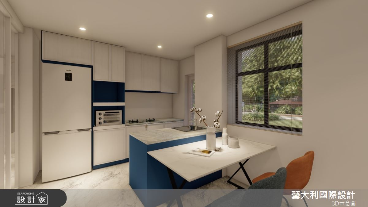 36坪老屋(31~40年)＿飯店風餐廳廚房中島案例圖片＿藝大利國際設計＿藝大利_42之17