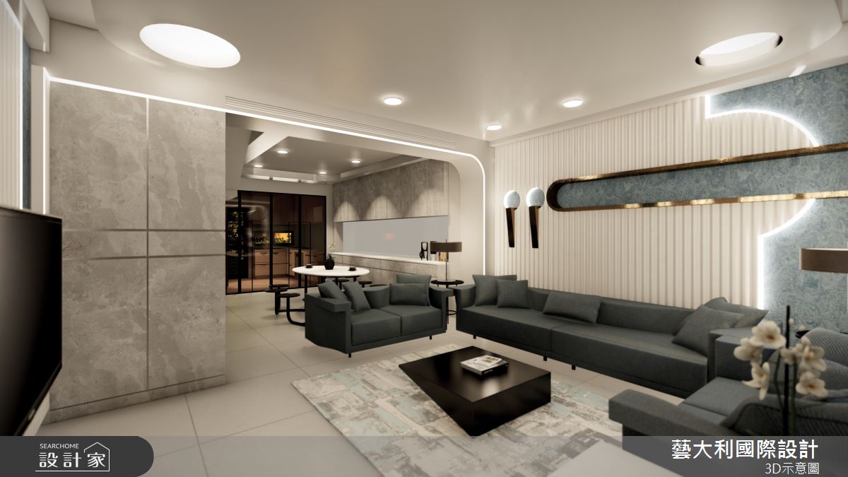 100坪預售屋＿現代風客廳餐廳案例圖片＿藝大利國際設計＿藝大利_46之6