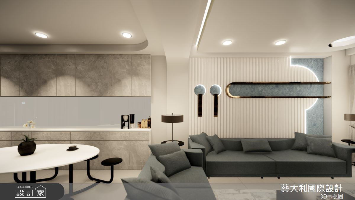 100坪預售屋＿現代風客廳餐廳案例圖片＿藝大利國際設計＿藝大利_46之8