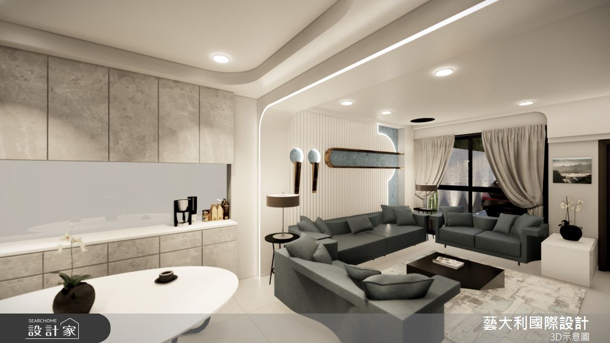 100坪預售屋＿現代風客廳餐廳案例圖片＿藝大利國際設計＿藝大利_46之9