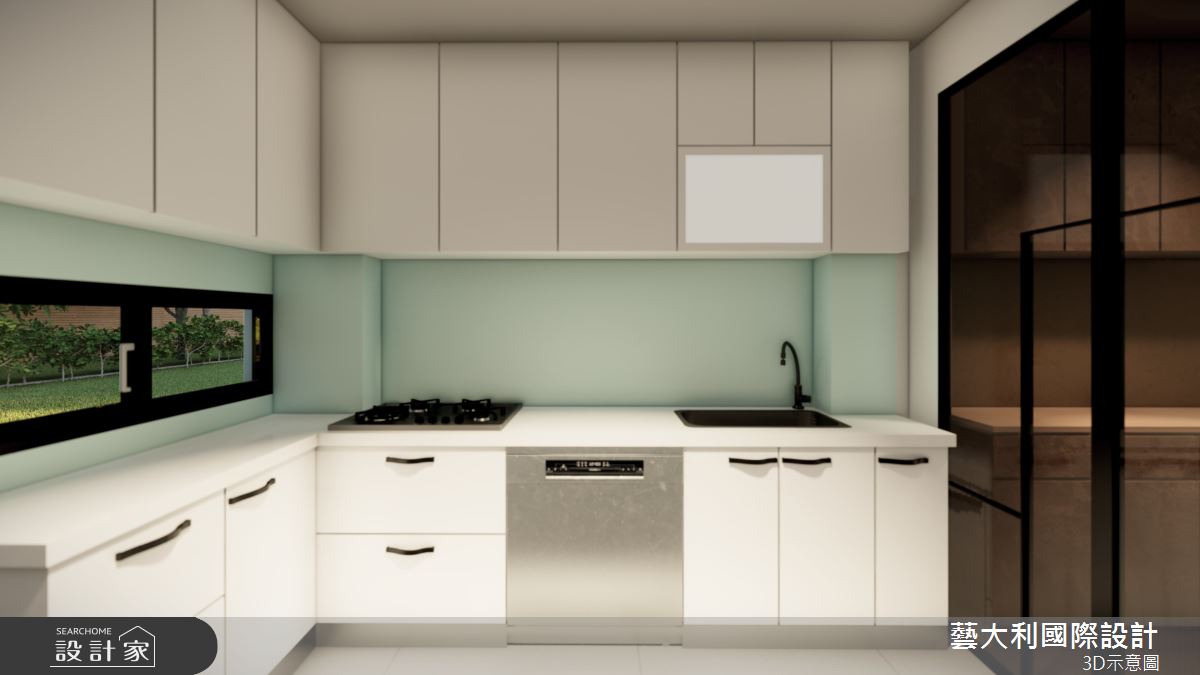 100坪預售屋＿現代風廚房案例圖片＿藝大利國際設計＿藝大利_46之14