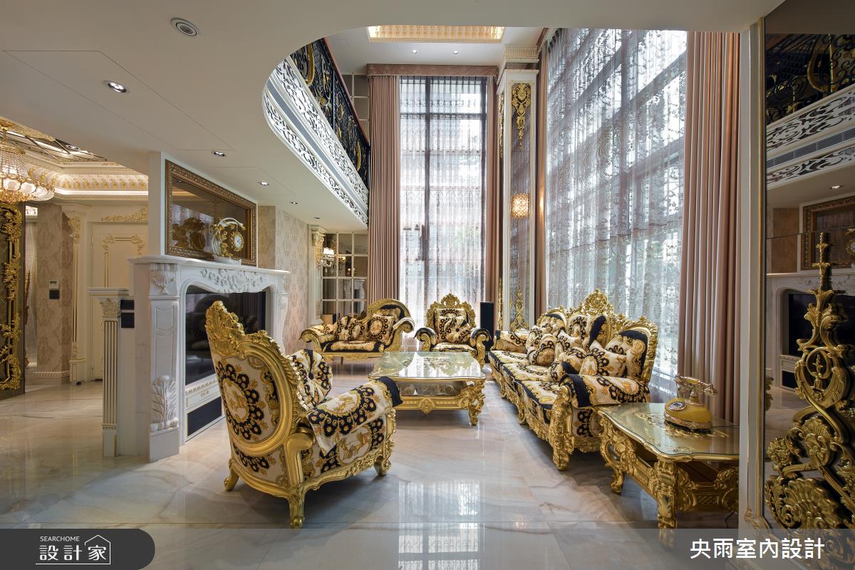 250坪新成屋(5年以下)＿歐式風格客廳案例圖片＿央雨室內設計＿央雨_桃園龍潭_自地自建_歐式風格之4