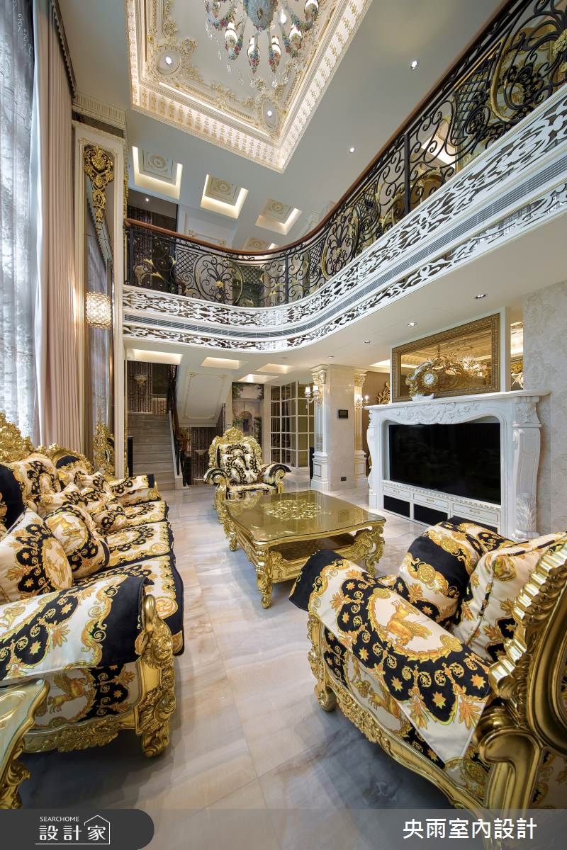 250坪新成屋(5年以下)＿歐式風格客廳案例圖片＿央雨室內設計＿央雨_桃園龍潭_自地自建_歐式風格之5