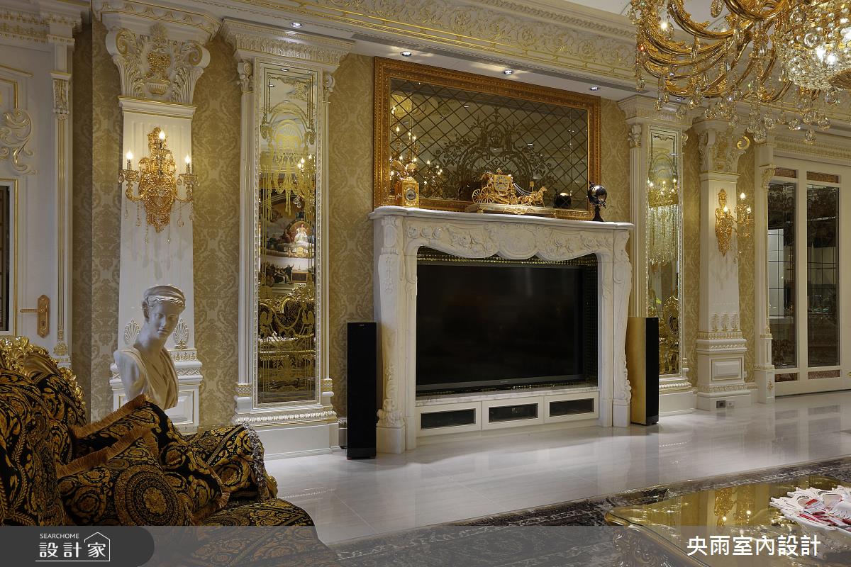 350坪新成屋(5年以下)＿歐式風格客廳案例圖片＿央雨室內設計＿央雨_啟德重機_竹北皇宮_歐式風格之6