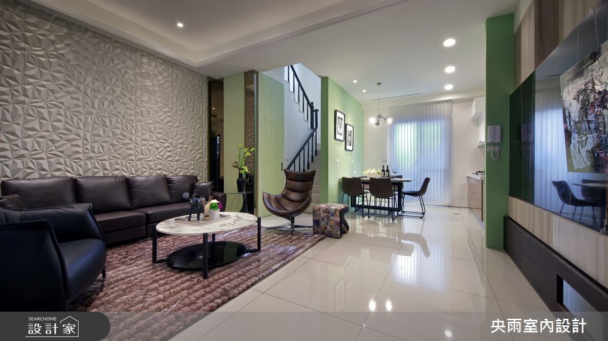 60坪＿現代風客廳餐廳樓梯案例圖片＿央雨室內設計＿央雨_南投_現代風別墅之2