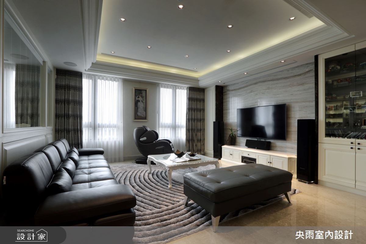 80坪＿美式風格客廳案例圖片＿央雨室內設計＿央雨_匯豐大樓_美式風格之2