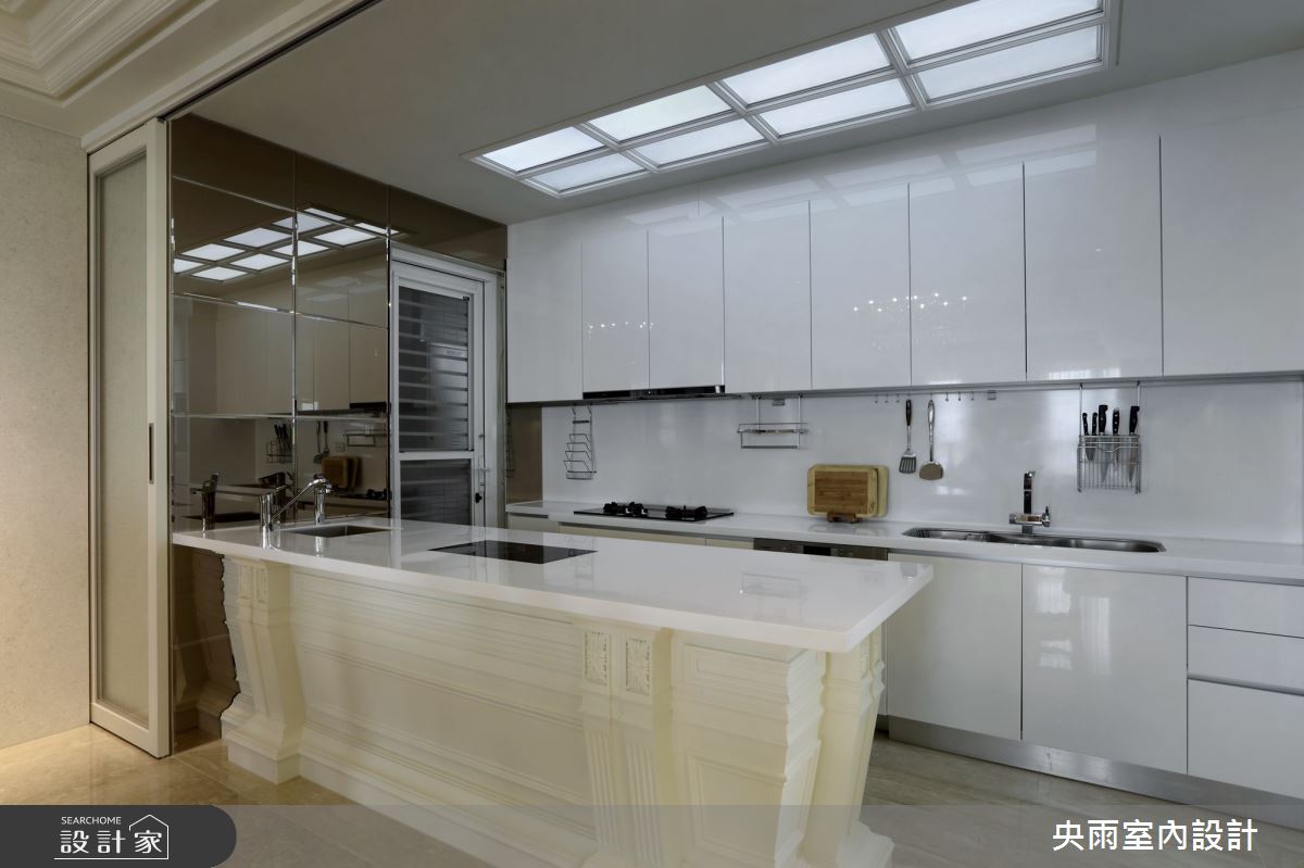 80坪＿美式風格廚房中島案例圖片＿央雨室內設計＿央雨_匯豐大樓_美式風格之5