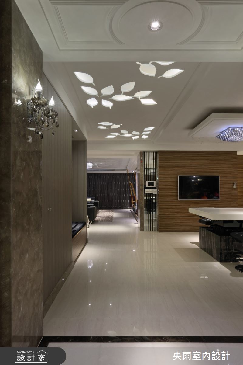 80坪中古屋(5~15年)＿輕奢華風格玄關廚房案例圖片＿央雨室內設計＿央雨_輕奢華風格之2