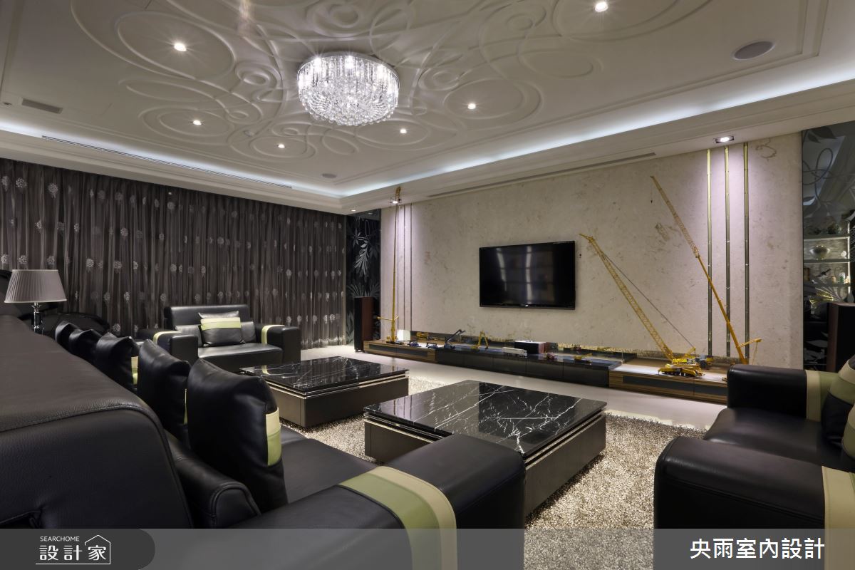 80坪中古屋(5~15年)＿輕奢華風格客廳案例圖片＿央雨室內設計＿央雨_輕奢華風格之6