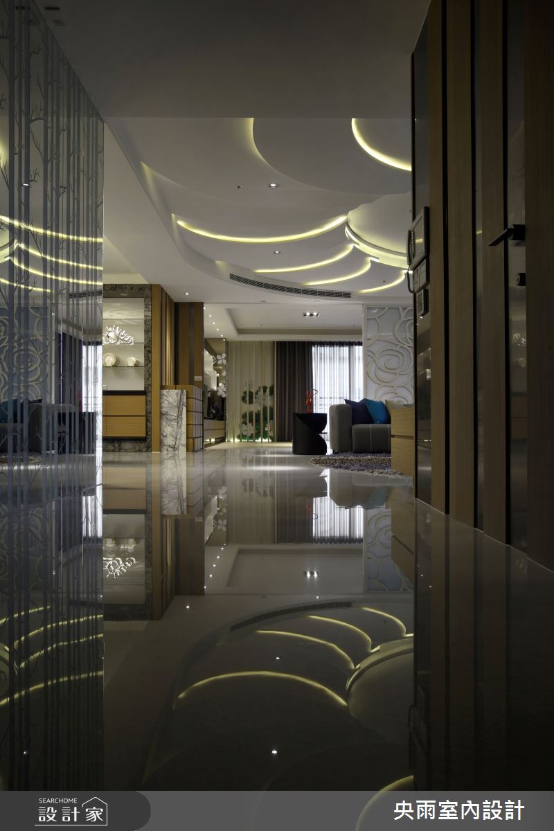 80坪毛胚屋＿輕奢華風格玄關案例圖片＿央雨室內設計＿央雨_台中七期寶輝世紀_輕奢華風格之1