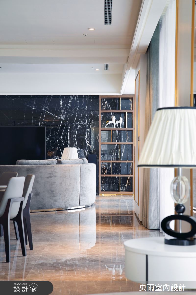 60坪新成屋(5年以下)＿輕奢華風格客廳餐廳案例圖片＿央雨室內設計＿央雨_台中_寶輝秋紅谷_輕奢華風格之12