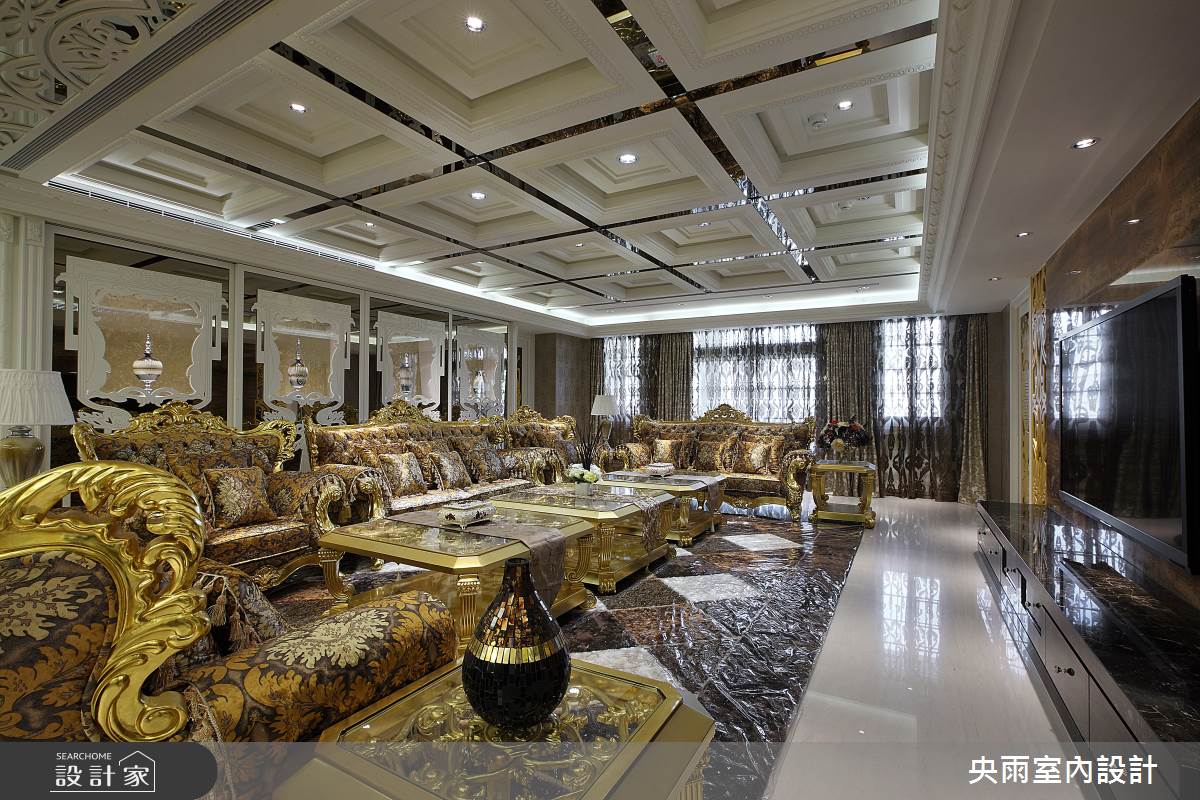 180坪新成屋(5年以下)＿歐式風格客廳案例圖片＿央雨室內設計＿央雨_歐式風格_180坪之2