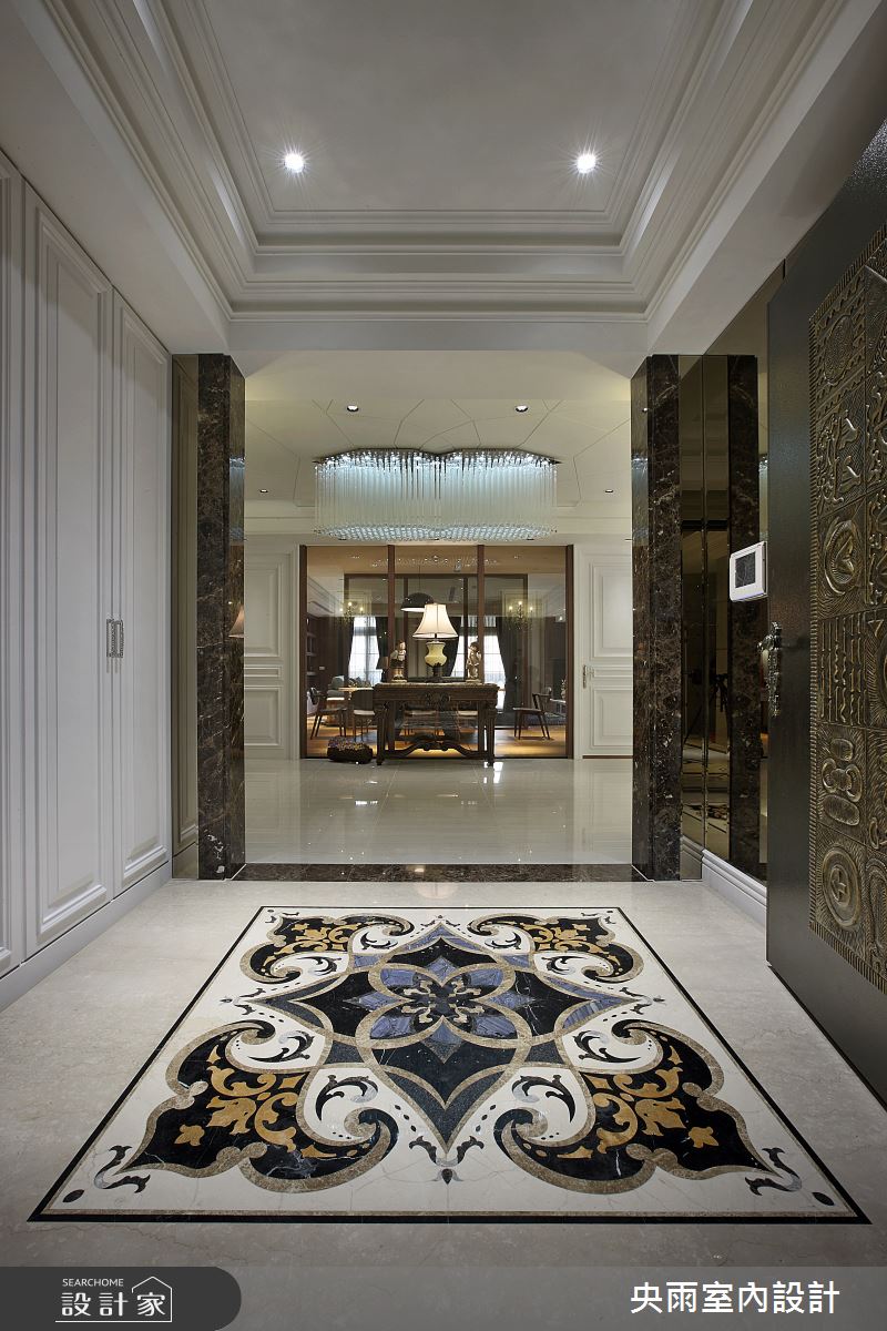 180坪＿輕奢美式風格玄關案例圖片＿央雨室內設計＿央雨_輕奢美式風格之1