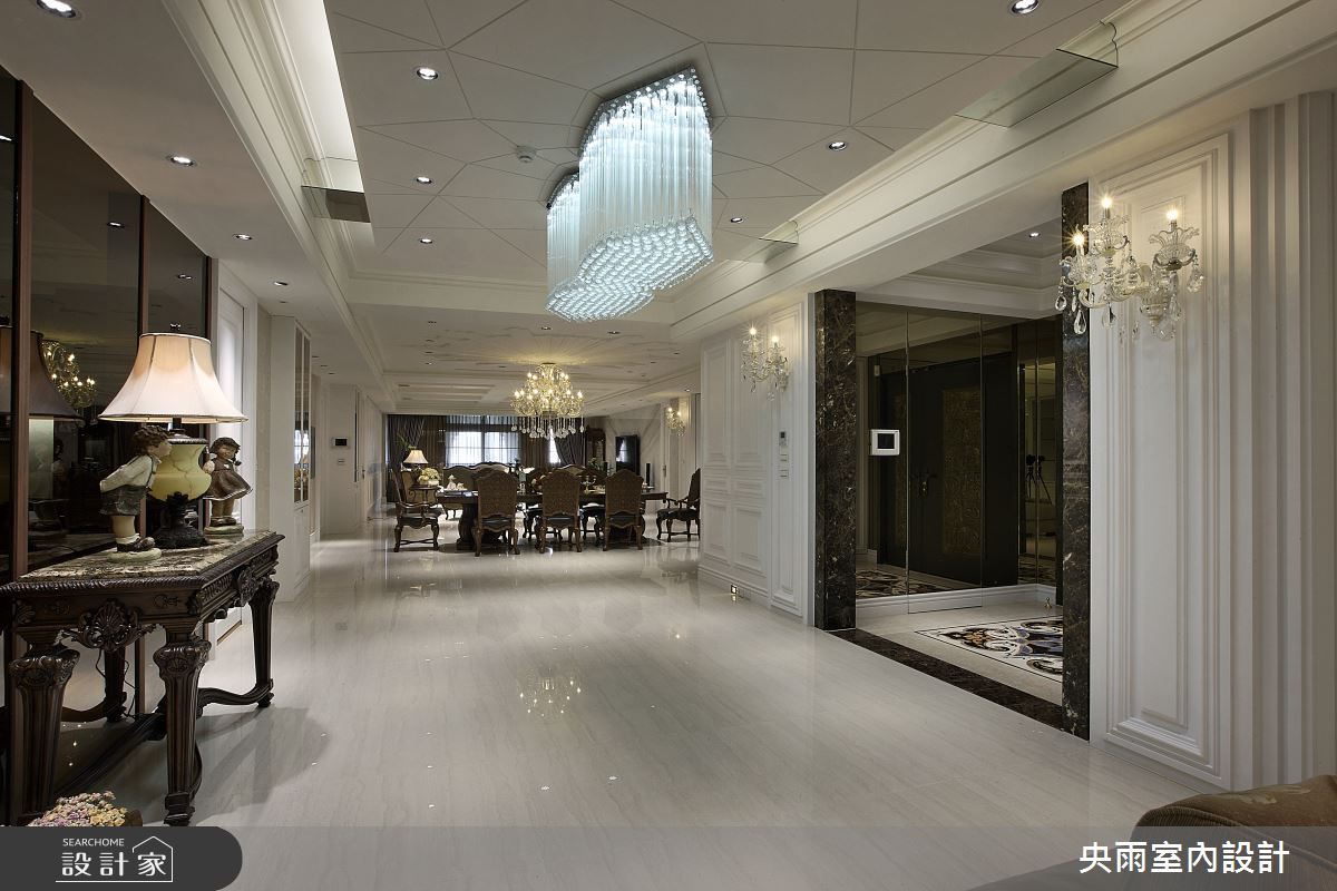 180坪＿輕奢美式風格玄關案例圖片＿央雨室內設計＿央雨_輕奢美式風格之3