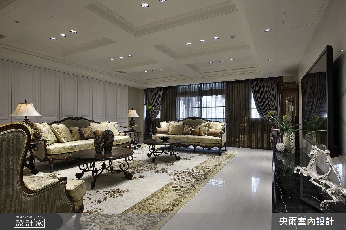 180坪＿輕奢美式風格客廳案例圖片＿央雨室內設計＿央雨_輕奢美式風格之13