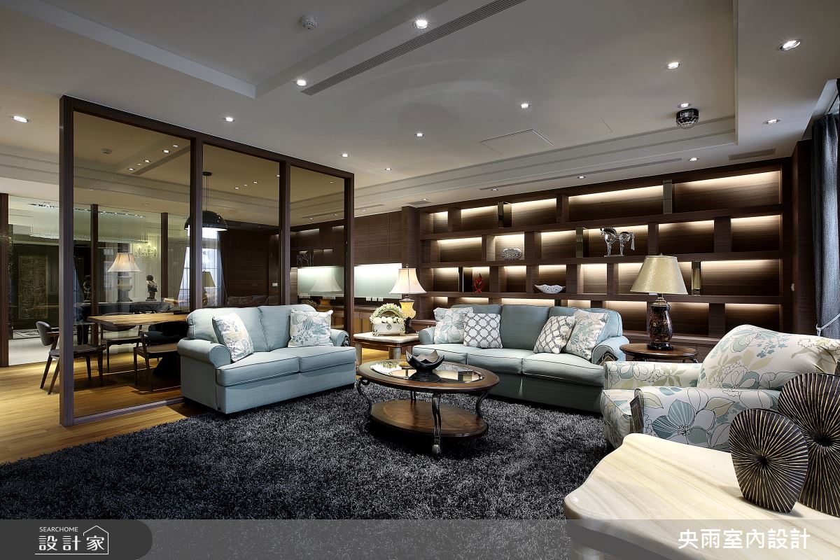 180坪＿輕奢美式風格客廳案例圖片＿央雨室內設計＿央雨_輕奢美式風格之19