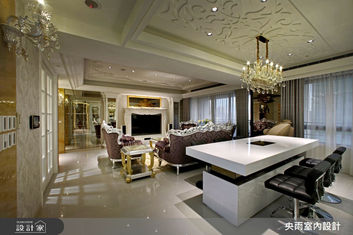 70坪＿新潮歐式風格客廳餐廳案例圖片＿央雨室內設計＿央雨_新竹雲鼎_新潮歐式風格之6