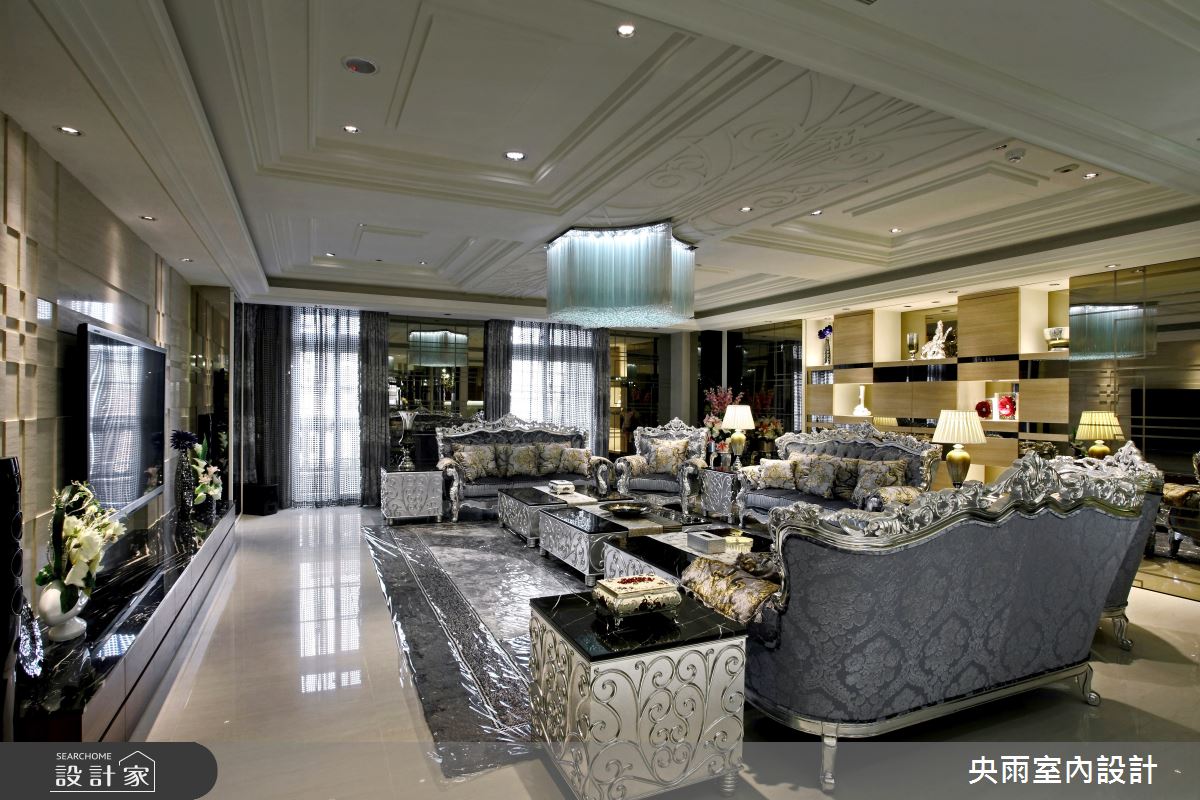 80坪＿奢華風客廳案例圖片＿央雨室內設計＿央雨_奢華風格之15