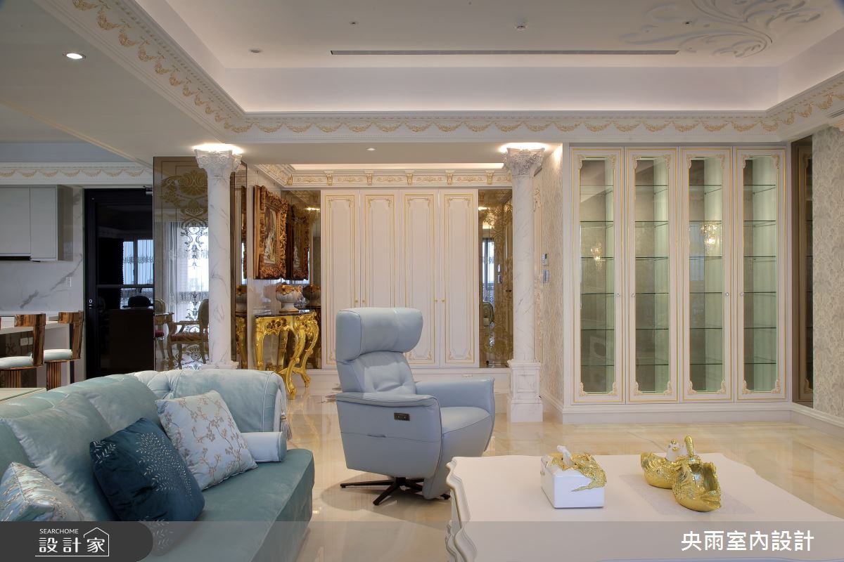 80坪毛胚屋＿新潮歐式風格客廳案例圖片＿央雨室內設計＿央雨_台中七期_聯聚芳庭_新潮歐式風格之10