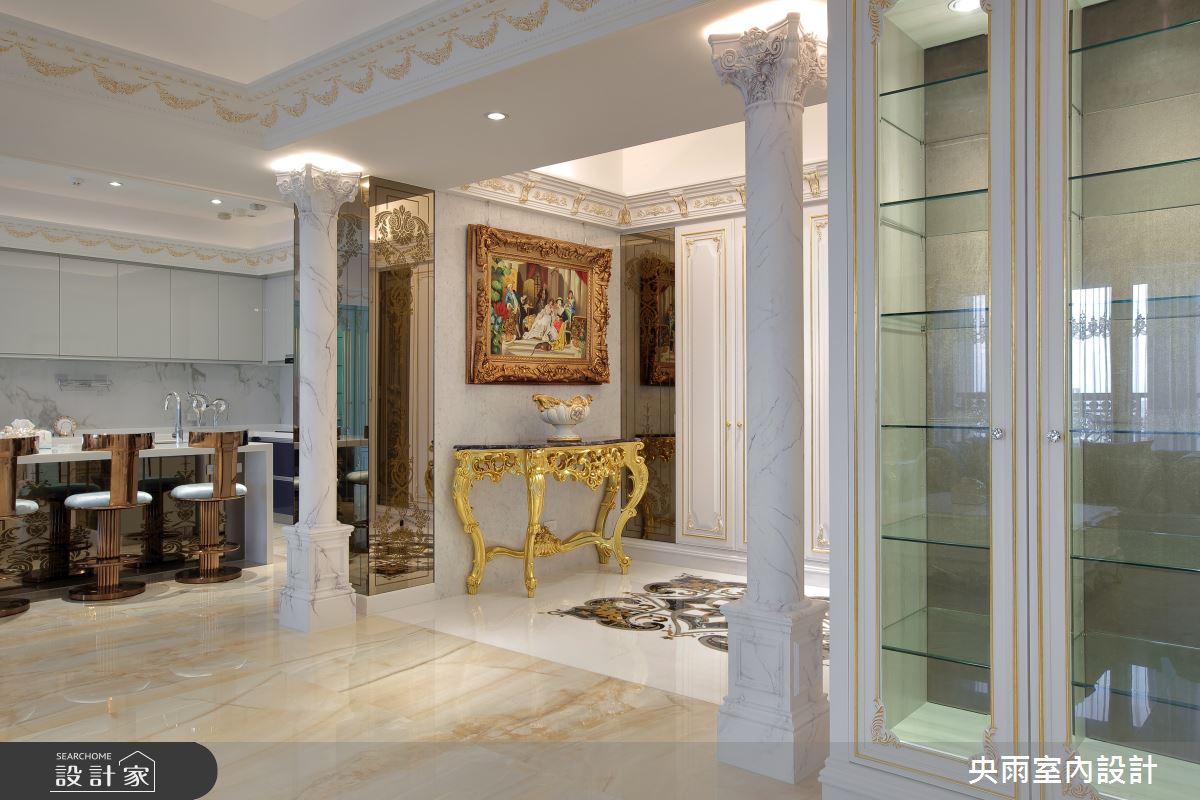 80坪毛胚屋＿新潮歐式風格玄關案例圖片＿央雨室內設計＿央雨_台中七期_聯聚芳庭_新潮歐式風格之3