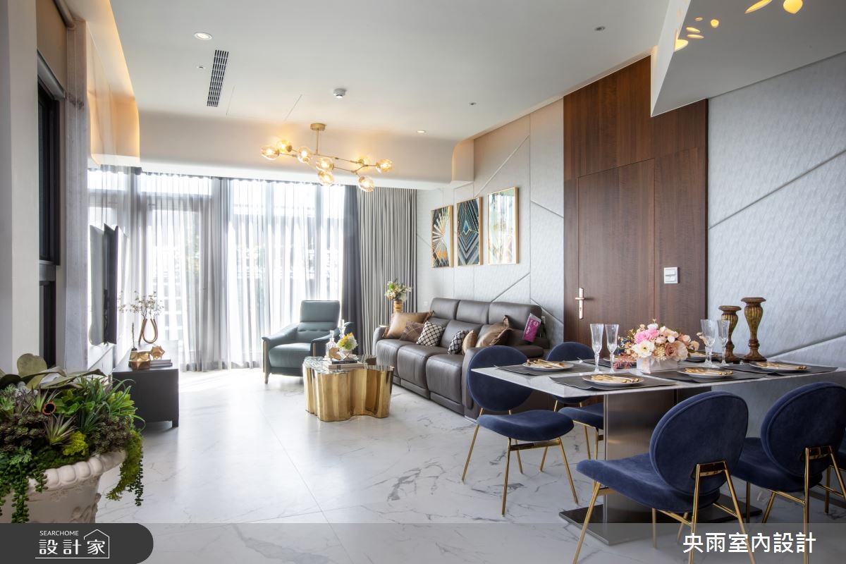 毛胚屋＿奢華風客廳餐廳案例圖片＿央雨室內設計＿央雨_26之3