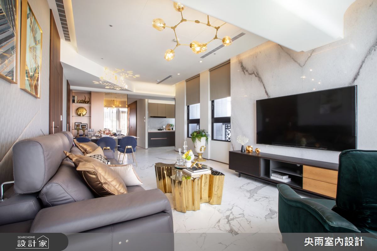 毛胚屋＿奢華風客廳餐廳案例圖片＿央雨室內設計＿央雨_26之6