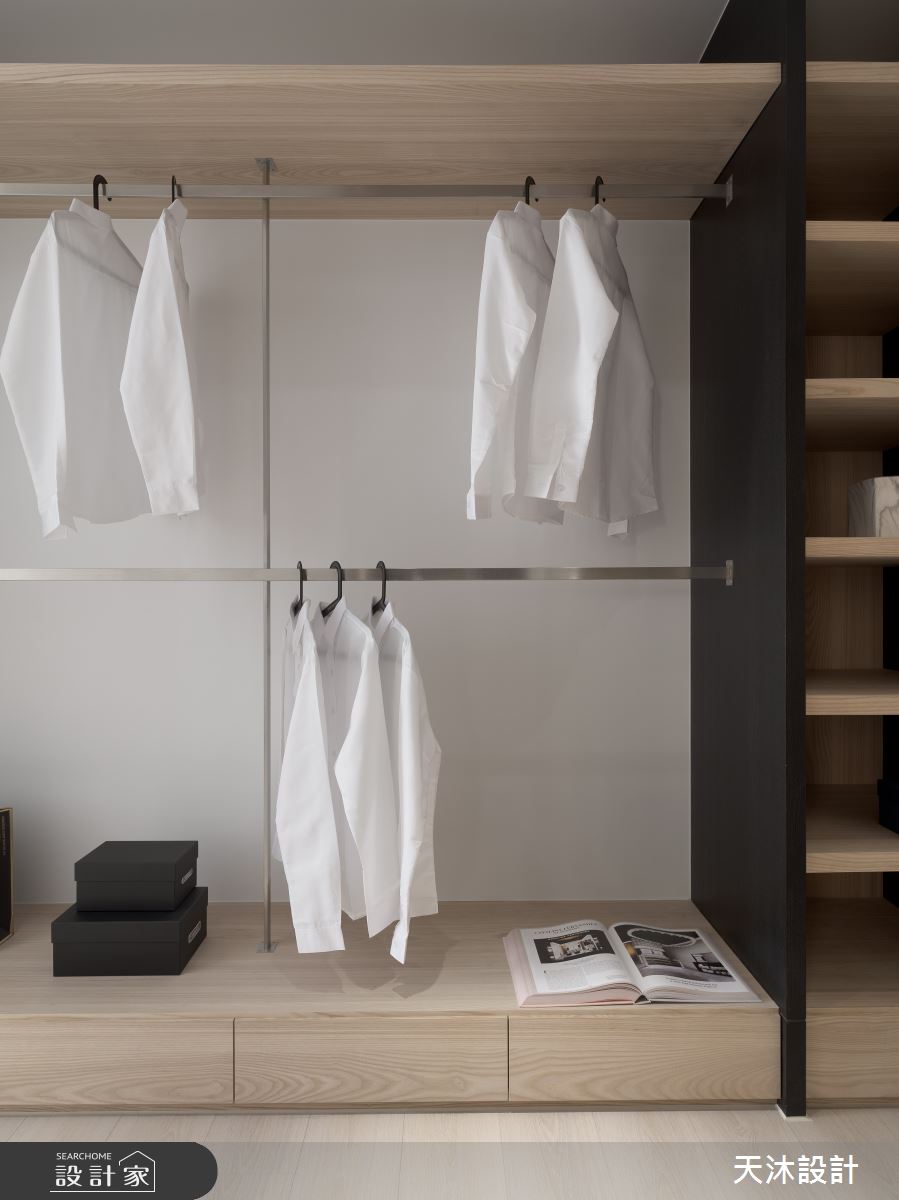 60坪新成屋(5年以下)＿日式無印風更衣間案例圖片＿天沐設計 T.M Design Studio＿天沐_03之32