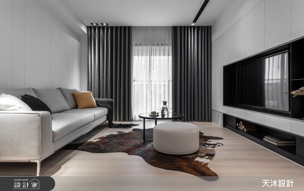35坪新成屋(5年以下)＿簡約風客廳案例圖片＿天沐設計 T.M Design Studio＿天沐_10之5