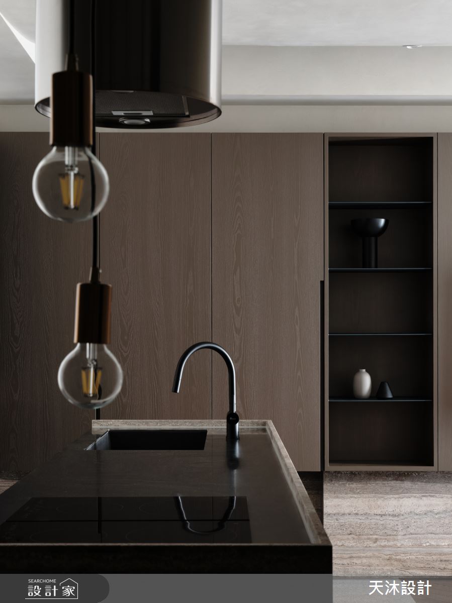 毛胚屋＿侘寂風餐廳中島案例圖片＿天沐設計 T.M Design Studio＿天沐_17之3