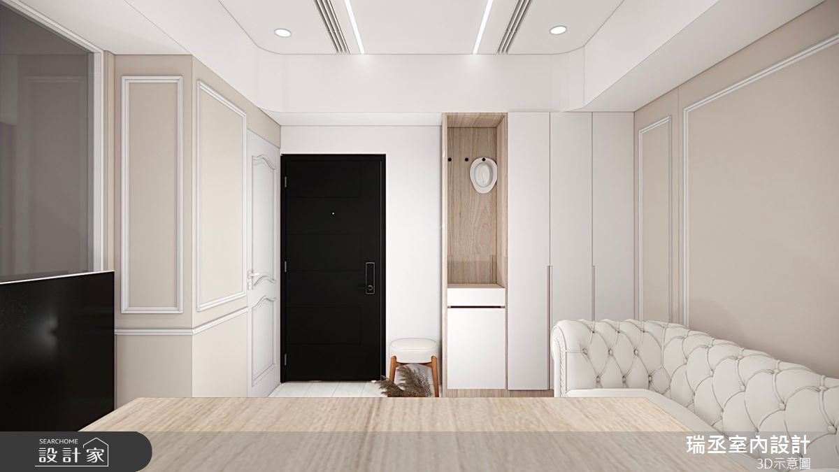 16坪新成屋(5年以下)＿新古典玄關客廳案例圖片＿瑞丞室內設計＿瑞丞_新莊_16坪新古典之1