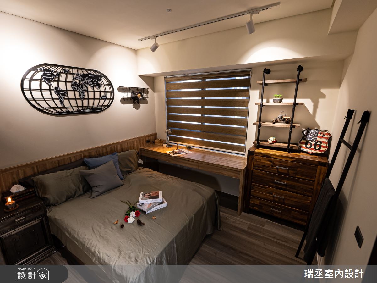 15坪新成屋(5年以下)＿工業風臥室案例圖片＿瑞丞室內設計＿瑞丞_基隆_15坪工業風之15