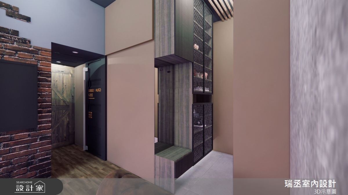 20坪新成屋(5年以下)＿工業風玄關客廳案例圖片＿瑞丞室內設計＿瑞丞_20坪工業風之1