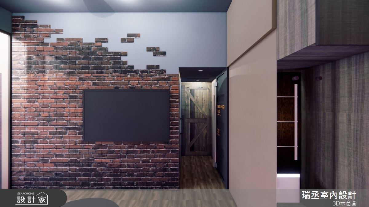 20坪新成屋(5年以下)＿工業風玄關客廳案例圖片＿瑞丞室內設計＿瑞丞_20坪工業風之2