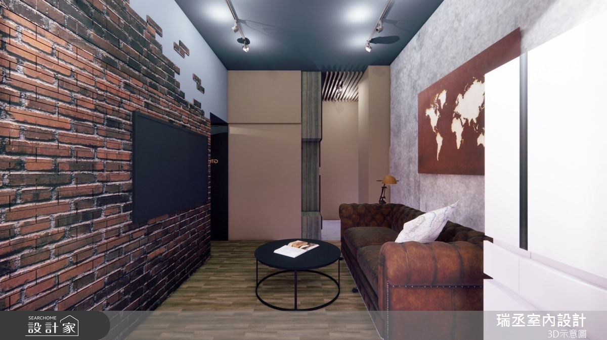 20坪新成屋(5年以下)＿工業風客廳案例圖片＿瑞丞室內設計＿瑞丞_20坪工業風之3